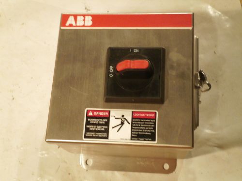 Abb nf16x-3pbja non-fusible switch - 3p, 600v, 16a, nema 4 &amp; 4x stainless for sale