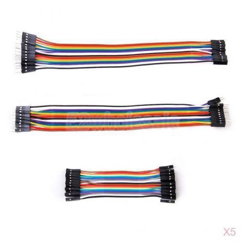5x Dupont Wire Connector Cable Set 2.54mm 1P-1P For Arduino Test Lines Connector