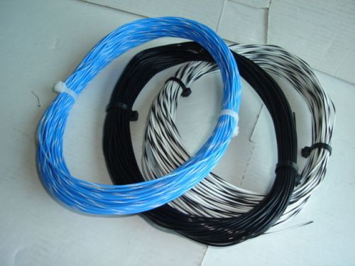 Stranded copper wire awg 20 3 colors 300 feet total blue /wht black white /blk for sale