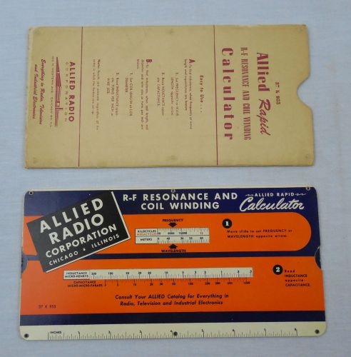 1943 Perry Graf ALLIED RADIO COIL WINDING Calculator Vintage