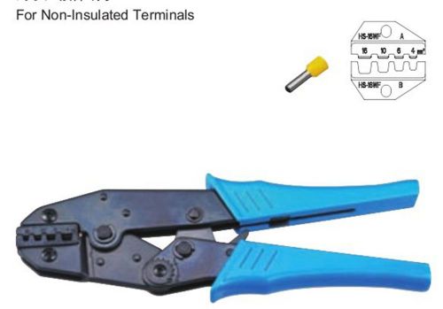 Non-insulated terminals ratchet crimping tool plier crimper 4-16mm2 awg12-6 for sale