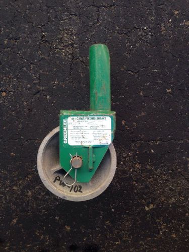 Greenlee 441-2 Cable Feeder Sheave 2&#034; tugger puller