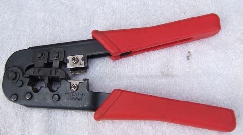 Ethernet or telephone crimping cutting tool