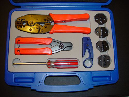 Crimping tool kit lmr-400 lmr-300 lmr-240 lmr-195 lmr-100 rf coaxial  cables for sale