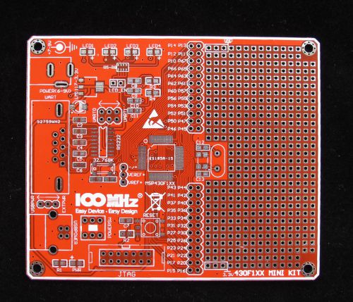 MSP430 Development Board  PCB with prototyping for TQFP64