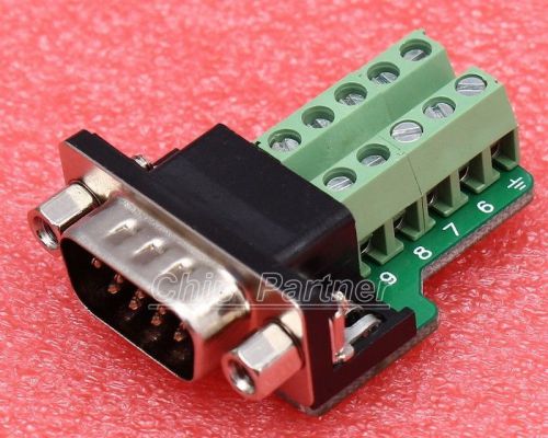 9pin male adapter db9-g9 db9 nut type connector terminal module rs232 for sale