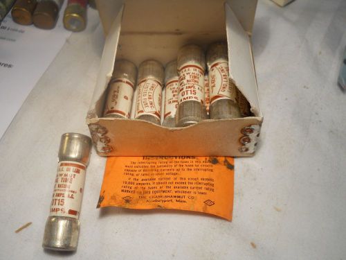 Box of 8 Shawmut Silver Plated 15 Amp One-Time silver-plated fuses A-609
