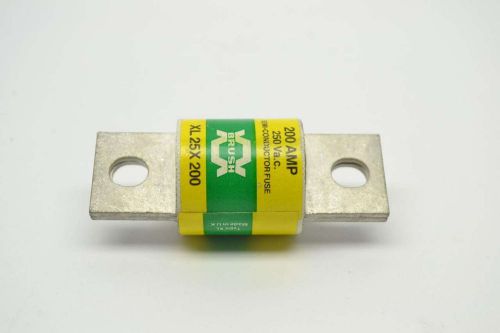 Brush fuses xl 25x 200 semi-conductor 200a amp 250v-ac fuse b427999 for sale