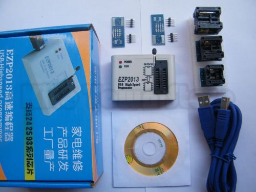EZP2013 USB Programmer SPI 24 25 93 EEPROM Flash Bios win8 32/64bit 3PCS adapter