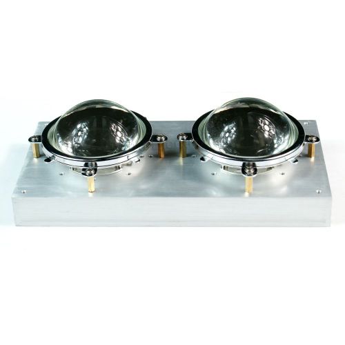 9x4.5inch Aluminum Alloy Heat Sink for 2x20W/30W/40W/50W60W LED Silver White 30W