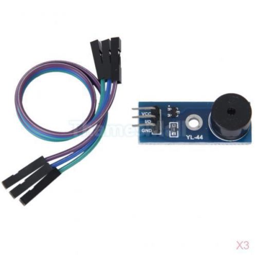 3x 9012 transistor active buzzer alarm sensor module with 18cm dupont line wire for sale