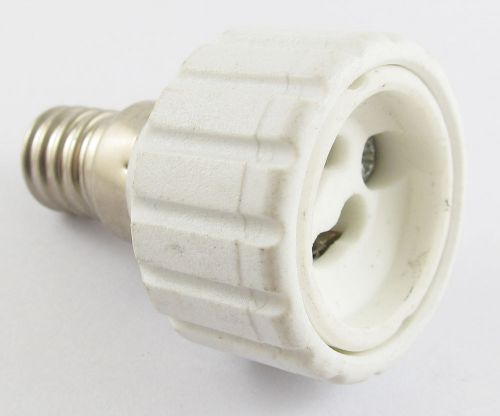 1pc e14 male to gu10 female socket base led halogen cfl light bulb lamp adapter for sale