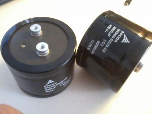 2pcs epcos 2200uf 400v capacitor (used) for sale