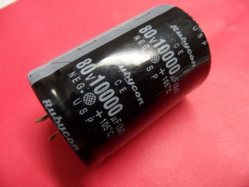 20p,Rubycon 80V 10000UF Snap In Electrolytic Capacitors 35X51mm