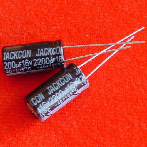 ++ 20 x 2200uF 16V JACKCON Electrolytic Capacitor +105C e