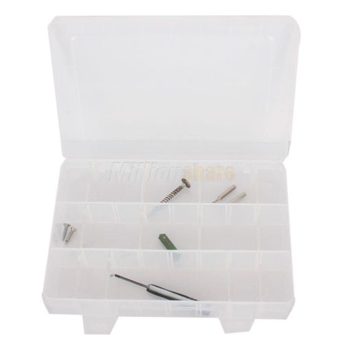 Compact Adjustable 24 Compartment Plastic Storage Box Jewelry Tool Container