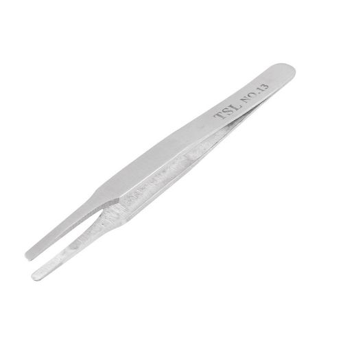 Square polished tip stainless steel straight tweezers 120mm length for sale
