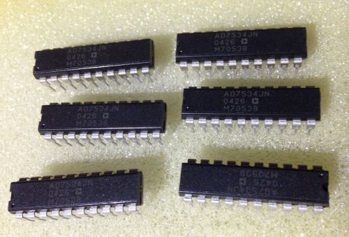 6pcs AD AD7534JN DIP LC2MOS uP-COMPATIBLE 14-BIT DAC Analog Devices (US Seller)