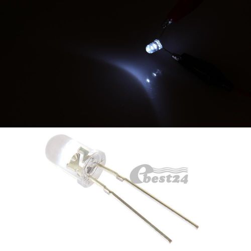 1000 x 5mm round bright white led light 15°angle 11000-13000mcd for sale
