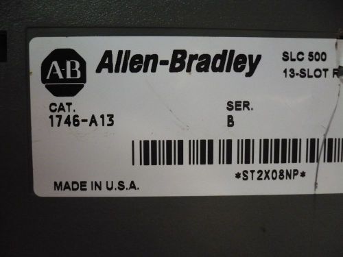 Allen Bradley 1746-A13  13 SLOT CHASSIS-MODULAR HARDWARE STYLE