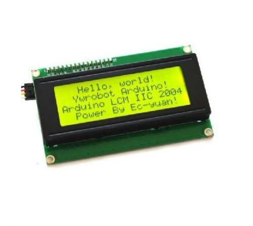 Iic/i2c/twi/spi serial interface 2004 20x4 character lcd module display yellow for sale