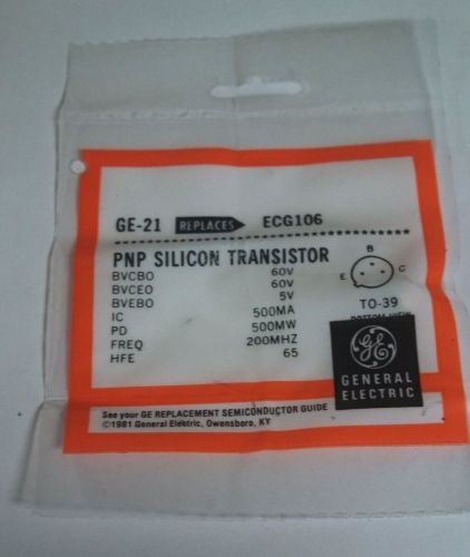 NOS GE-21 Transistor – In Original Plastic                                   get