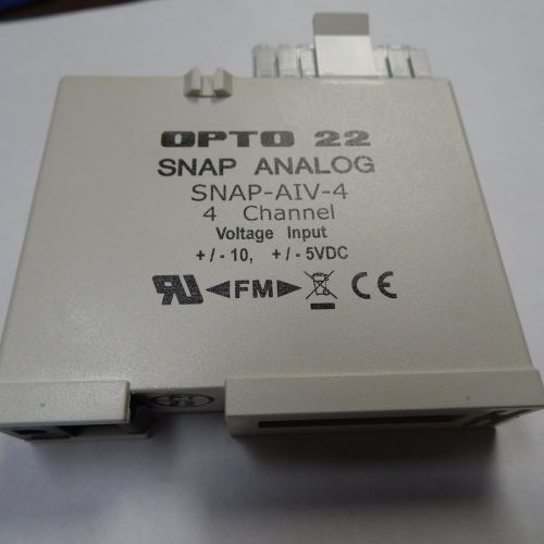 OPTO22 SNAP-AIV-4 --- 4-Channel -10VDC to +10VDC Analog Input Module ( FM )