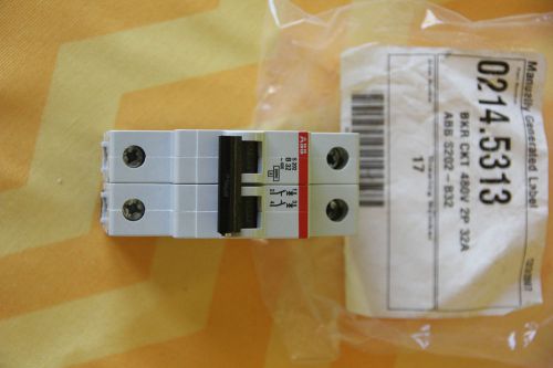 ABB Miniature Circuit Breaker 2 Pole S202 - B32, BKR CKT 480V 2P 32A, new