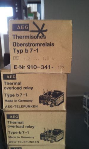 AEG b7-1  1.2 - 1.8A THERMAL OVERLOAD RELAY  910-341-187