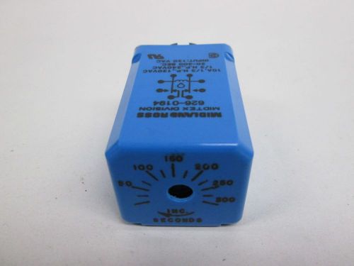 New midland ross 626-0194 1/3hp 20-300s time delay relay 120v-ac 10a d305730 for sale