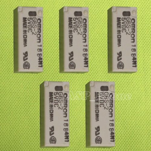 5pcs 5v relay g6s-2-5vdc 0.5a 125vac 2a 30vdc 8pin for omron relay for sale