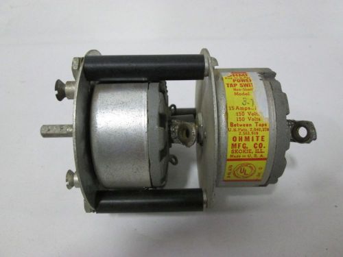 New ohmite model 212 rotary tap switch 150v-ac 20a amp d292488 for sale