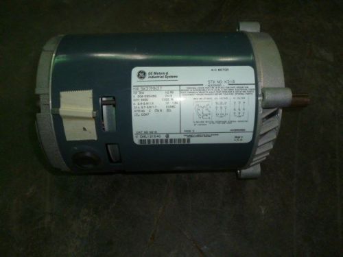 GE MOTORS AND INDUSTRIAL SYSTEM ELECTRIC MOTOR 3/4 HP 3450 RPM GE 5K37MN37