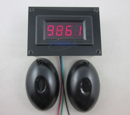 12V 4 Digital Red LED People Count Counter+Photoelectric Infrared Detector Store