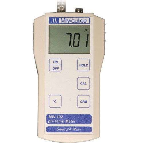 Milwaukee MW102 0.00 to 14.00 PH,0 to 70deg C uP-Based ATC pH/C Meter
