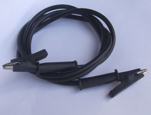 High quality Copper Dual Alligator clip silicone cable Voltage Black Cables