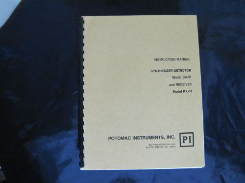 Potomac Instruments SD-31 Synthesizer Detector Instruction Manual