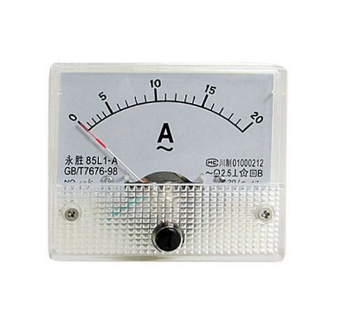 Ac 0-20a rectangle analog panel ammeter gauge 85l1-a for sale
