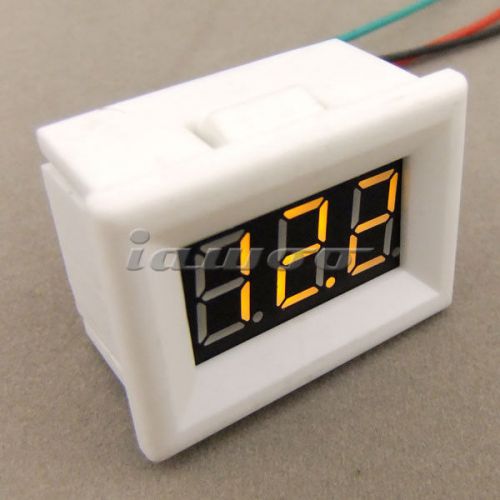 0-30V Digital Meter DC Voltmeter Car Yellow LED Flashing Alarm Voltage Gauge 12V
