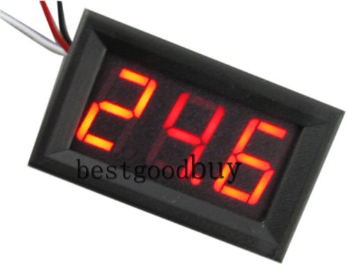 3 digits 0.56&#034; 3-wire DC0-200V red led digital voltmeter DC4-30V powered