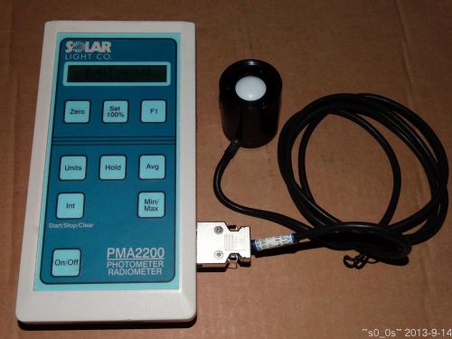 SOLAR LIGHT PMA 2200 Photometer Radiometer W/ 2140 IR Visible 400-1100nm Sensor