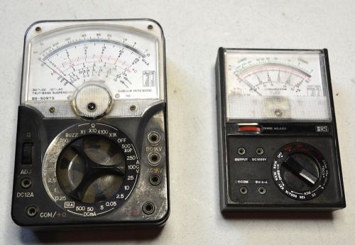 2 vintage Made in Japan Multimeter tester Lafayette Micronta Volt electric meter