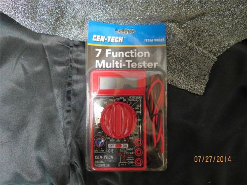Cen-tech 7 function multi-tester 98025 digital multimeter for sale