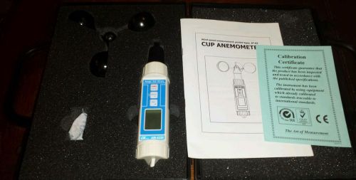 lutron cup anemometer am-4220 3 cup with case with manual &amp; calibration cert