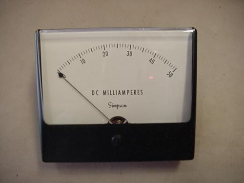 Simpson panel meter new, 50ma 4 inch, model 1329 wideview for sale