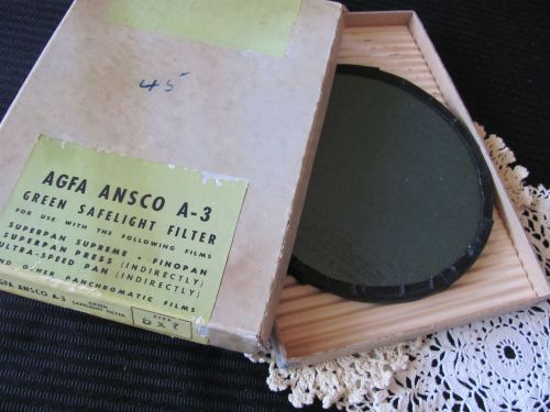 Afga Ansco GREEN SAFELIGHT FILTER 6&#034; x 7&#034; FOR PANCHROMATIC MATERIALS Superpan