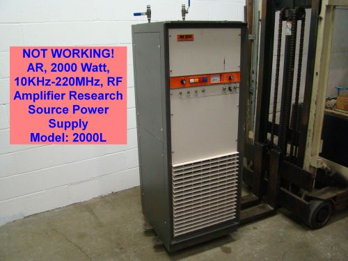 NotWorking AR 2000 Watt 10KHz-220MHz RF Amplifier Research Source Power Supply