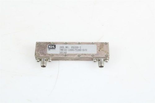 K&amp;L Microwave 7MC30-1000/T200-0/0 Bandpass Filter