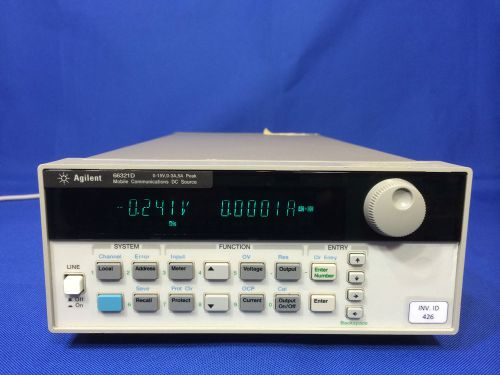 Hp / agilent 66321d, agilent dc power supply/ source, 0-15v / 0-3a, load tested for sale