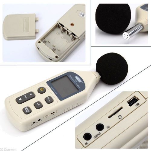 Digital Sound Pressure tester Meter 30-130dB Decibel Noise Measurement + SD card